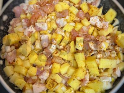 Vištienos ir bulvių pyragas Žingsnis 1