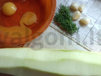 Cukinijos tešloje Žingsnis 1