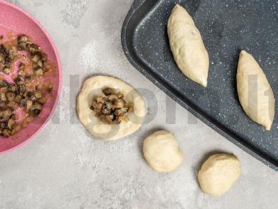 Vegetariški mieliniai pyragėliai su grybais Žingsnis 2