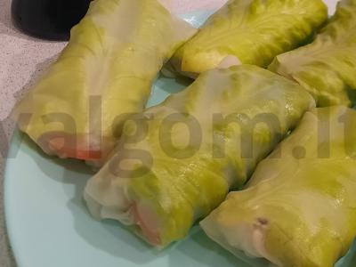 Vištienos spring ritiniai ryžių popieriuje pagrindine nuotrauka