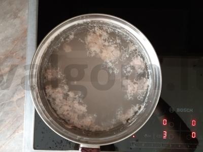 Daržovių sriuba su faršu ir kiaušiniais Žingsnis 1