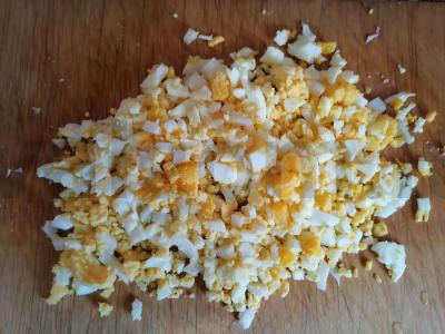 Krabų salotas su stambia druska Žingsnis 3