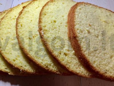 Biskvitinis tortas su citrinos kremu Žingsnis 3