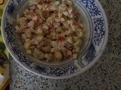 Salotas „Greta“ su krabų mėsa ir kalakutiena Žingsnis 8