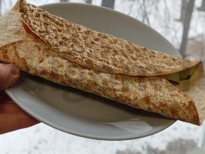 Vegetariškas lavašas su daržovėmis Žingsnis 4