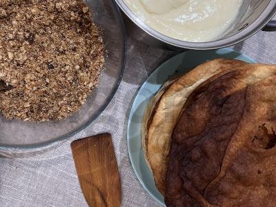 Tortas „Napoleonas“ iš blynų miltų Žingsnis 7