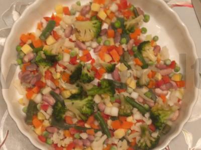 Daržovių apkepas su vištiena ir žaliąja pupelių Žingsnis 1