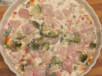 Daržovių apkepas su vištiena ir žaliąja pupelių Žingsnis 2