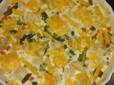 Daržovių apkepas su vištiena ir žaliąja pupelių Žingsnis 3