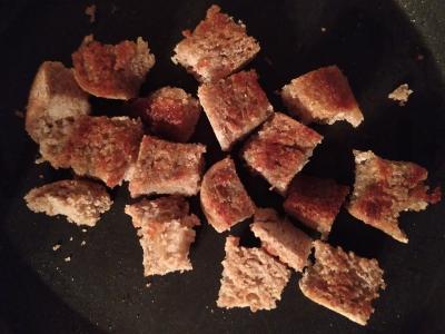 Salotas su sūrio dešra ir sausainiais Žingsnis 2