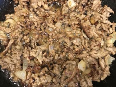 Bulvių apkepas su faršu Žingsnis 3