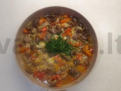 Vištienos vidaus organai kokosų piene Žingsnis 4