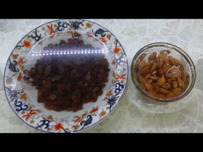 Keksas su riešutais ir razinomis Žingsnis 1