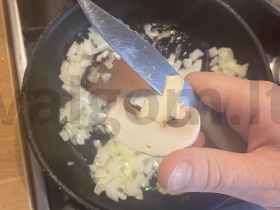 Vegetariškas grybų sriuba Žingsnis 5