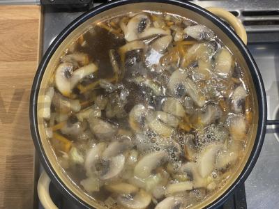 Vegetariškas grybų sriuba Žingsnis 11