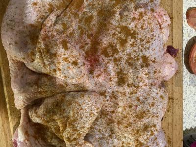 Vištiena tabaka su prieskoniais ir žolelėmis Žingsnis 1