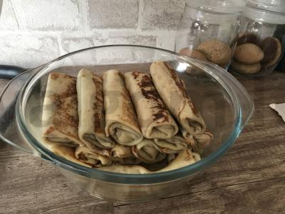 Švelnūs blynai su mėsos įdaru pagrindine nuotrauka