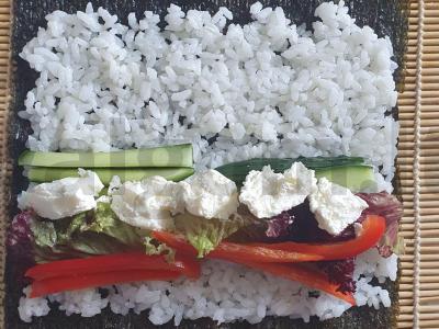 Veganiškas ritinys su daržovėmis Žingsnis 4