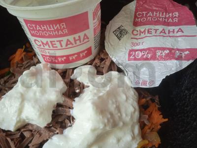 Blynai su troškintomis daržovėmis ir kiaulienos inkstais Žingsnis 5