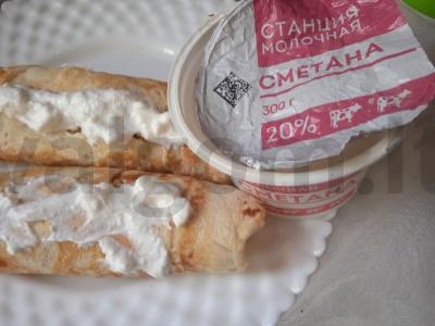 Blynai su troškintomis daržovėmis ir kiaulienos inkstais Žingsnis 7