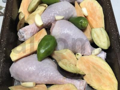 Keptas batatas su vištiena Žingsnis 3