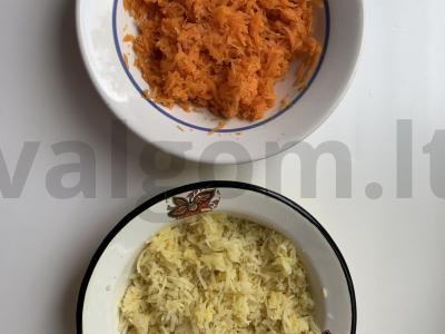 Salotas „Mimoza“ su silpnai sūdyta lašiša Žingsnis 1