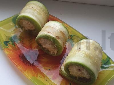 Cukinijų ritinėliai su sūrio įdaru Žingsnis 4