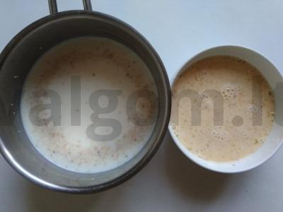 Švediškas tortas su aviečių džemo sluoksniu Žingsnis 2