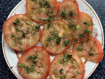 Marinuoti pomidorai su garstyčiomis pagrindine nuotrauka