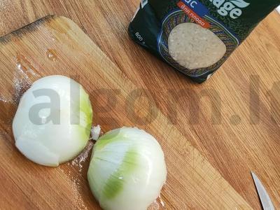 Ryžiai, kepti su kiaušiniais ir svogūnais Žingsnis 7