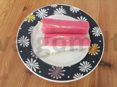 Įdarytos krabų lazdelės su bulvėmis Žingsnis 6