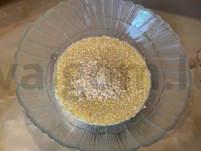 Avižų blynas su pomidorais ir sūriu Žingsnis 2