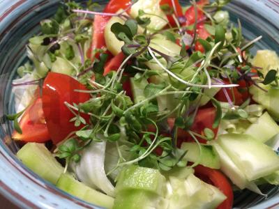 Lengva daržovių salotų su mikrožalumynais Žingsnis 2