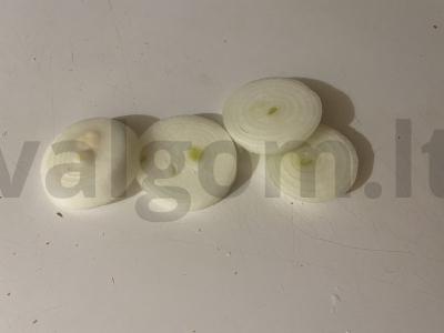 Žiedai iš svogūnų tešloje žiūrint mėgstamą filmą Žingsnis 2