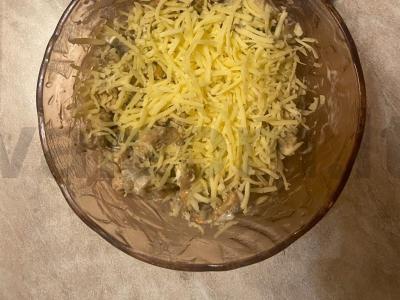 Šiltas salotas „Endžo“ su vištienos filė Žingsnis 5