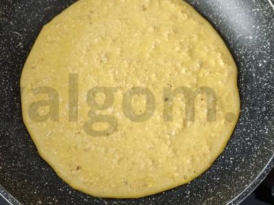 Avižų blynas su pomidoru ir kumpiu Žingsnis 4