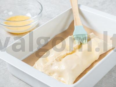 Obuolių pyragas iš sluoksniuotos tešlos Žingsnis 7