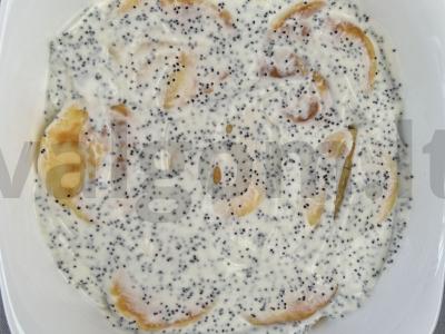 Sūrio blynai su grietinės ir aguonų padažu Žingsnis 5