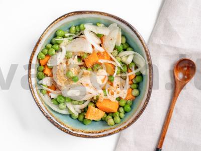 Kalakutienos filė su daržovėmis pergamente Žingsnis 2