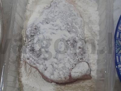 Kiaulienos kaklas su tešla ir džiūvėsėliais Žingsnis 5