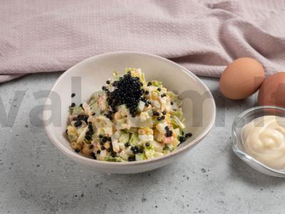 Karališkas salotas su šviežiu agurku ir lašiša Žingsnis 3