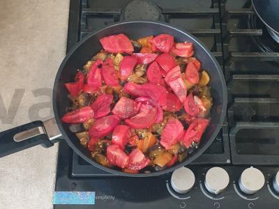 Troškinti baklažanai su paprika ir baziliku Žingsnis 5