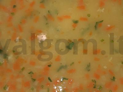 Žirnių sriuba su vištiena Žingsnis 9