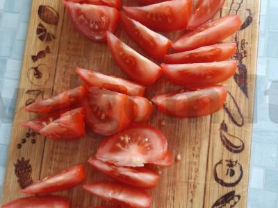 Kepinys iš kiaulienos su bulvėmis ir pomidorais Žingsnis 8