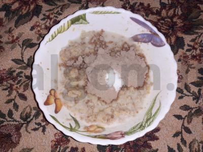 Avižinė košė su proteinu mikrobangų krosnelėje Žingsnis 2