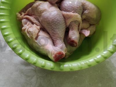 Kumpis, keptas su vištiena ir sūriu Žingsnis 1