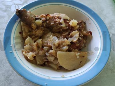 Kumpis, keptas su vištiena ir sūriu pagrindine nuotrauka