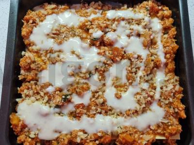 Kalakutų lazanja su parmezanu ir pomidorais Žingsnis 5