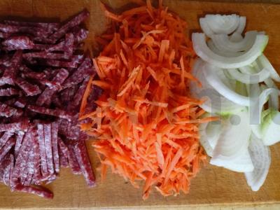 Makaronų salotos su rizoni Žingsnis 2