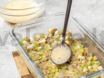 Cukinijų apkepas su grybais ir lydytu sūriu Žingsnis 2